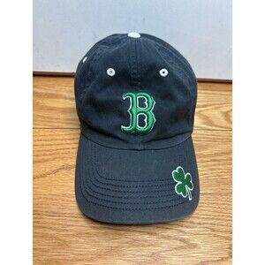 Boston Red Sox '47 Brand Hat Gray Green Shamrock Adjustable Strap Cap MLB